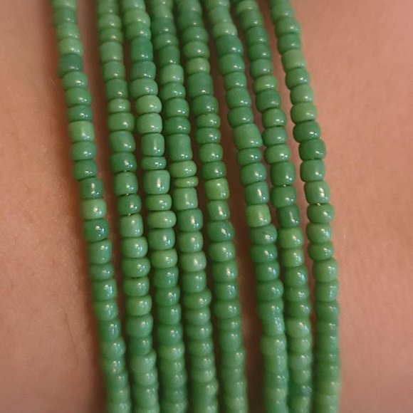 Green Beaded Coil Bracelet - Picture 8 of 8